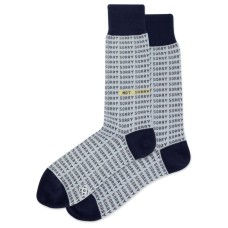 Hot Sox Men's Sorry Not Sorry Crew Socks 1 Pair, Light Blue, Men's 6-12 Shoe Hot Sox Men's Sorry Not Sorry Crew Socks 1 Pair, Light Blue, Men's 6-12 Shoe