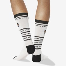 Hot Sox Men's King Tiger Embroidered Crew Socks 1 Pair, Pale Pink, Men's 6-12 Shoe Hot Sox Men's King Tiger Embroidered Crew Socks 1 Pair, Pale Pink, Men's 6-12 Shoe