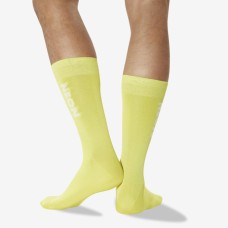 Hot Sox Men's Color Names Crew Socks 1 Pair, Neon Yellow, Men's 6-12 Shoe