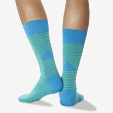 Hot Sox Men's Unparalleled Stripes Crew Socks 1 Pair, Bright Blue, Men's 6-12 Shoe Hot Sox Men's Unparalleled Stripes Crew Socks 1 Pair, Bright Blue, Men's 6-12 Shoe