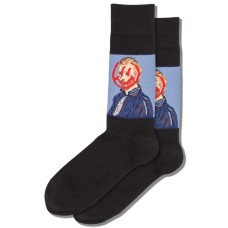 Hot Sox Men's Van Gogh Smiley Crew Socks 1 Pair, Black, Men's 6-12 Shoe Hot Sox Men's Van Gogh Smiley Crew Socks 1 Pair, Black, Men's 6-12 Shoe
