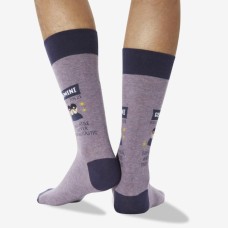 Hot Sox Men's Gemini Zodiac Crew Socks 1 Pair, PurpleMen's 6-12 Shoe Hot Sox Men's Gemini Zodiac Crew Socks 1 Pair, PurpleMen's 6-12 Shoe
