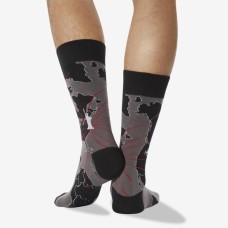 Hot Sox Men's World Map Crew Socks 1 Pair, Black, Men's 6-12 Shoe Hot Sox Men's World Map Crew Socks 1 Pair, Black, Men's 6-12 Shoe