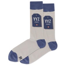 Hot Sox Men's Toronto Luggage Tag Crew Socks 1 Pair, Light Grey, Men's 6-12 Shoe Hot Sox Men's Toronto Luggage Tag Crew Socks 1 Pair, Light Grey, Men's 6-12 Shoe