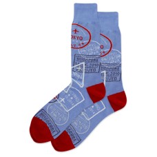 Hot Sox Men's Travel Visas Crew Socks 1 Pair, Slate Grey, Men's 6-12 Shoe Hot Sox Men's Travel Visas Crew Socks 1 Pair, Slate Grey, Men's 6-12 Shoe