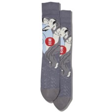 Hot Sox Men's Geisha Abstract Crew Socks 1 Pair, Dark Grey, Men's 6-12 Shoe Hot Sox Men's Geisha Abstract Crew Socks 1 Pair, Dark Grey, Men's 6-12 Shoe