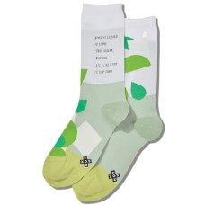 Hot Sox Women's Mojito Crew Socks 1 Pair, Lime Green, Women's 4-10 Shoe
