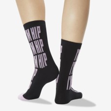 Hot Sox Women's I'M Hip Crew Socks 1 Pair, Black, Women's 4-10 Shoe Hot Sox Women's I'M Hip Crew Socks 1 Pair, Black, Women's 4-10 Shoe