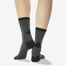 Hot Sox Women's Unparalleled Stripes Crew Socks 1 Pair, Black, Women's 4-10 Shoe Hot Sox Women's Unparalleled Stripes Crew Socks 1 Pair, Black, Women's 4-10 Shoe