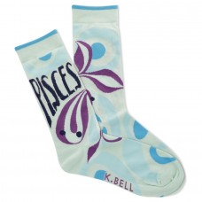 K. Bell Women's Pisces Crew Socks 1 Pair, Mint, Women's Shoe 9-11