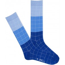 K. Bell Men's Pool Tiles Crew, Marine Blue, Men's Shoe 10-13, 1 Pair