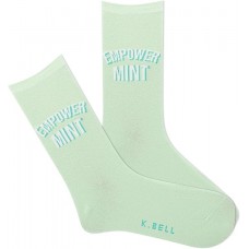 K. Bell Women's Empowermint Crew, Mint, Women's Shoe 9-11, 1 Pair