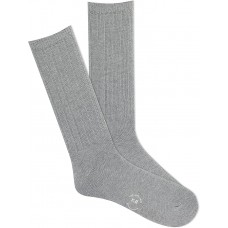 K. Bell Men's Ribbed Crew Socks 1 Pair, Medium Grey Heather, Men's 10-13