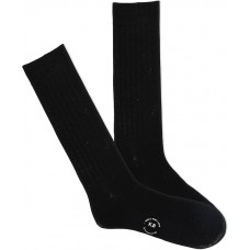 K. Bell Men's Wool Ribbed Crew Socks 1 Pair, Black, Men's 10-13