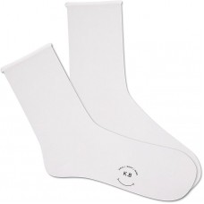 K. Bell Women's Solid Modal Roll Top Crew Socks 1 Pair, White, Women's 9-11