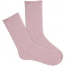 K. Bell Women's S&D Supersoft Sparkle Roll Socks 1 Pair, Soft Pink, Women's 9-11