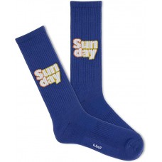 K. Bell Men's Sunday Funday Active Crew Socks 1 Pair, Cosmic Blue, Men's 10-13 Shoe