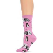 HotSox Womens Dogs and Bones Socks, Lilac, 1 Pair, Womens Shoe 4-10