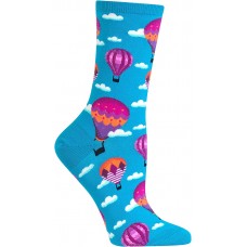 HotSox Womens Hot Air Balloons Socks, Turquoise, 1 Pair, Womens Shoe 4-10