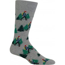 HotSox Mens Hiker Socks, Sweat Shirt Grey Heather, 1 Pair, Mens Shoe Size 6-12.5