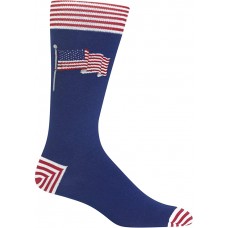 HotSox Mens American Flag Socks, Dark Blue, 1 Pair, Mens Shoe Size 6-12.5