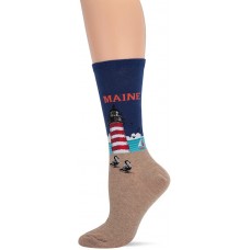 HotSox Womens Maine Socks, Dark Blue, 1 Pair, Womens Shoe 4-10