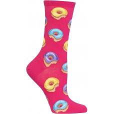 HotSox Womens Donut Socks, Hot Pink, 1 Pair, Womens Shoe 4-10