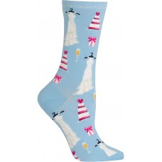 HotSox Womens Dress and Cake Socks, Sky Blue, 1 Pair, Womens Shoe 4-10