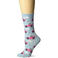 HotSox Womens Just Married Socks, Sky Blue, 1 Pair, Womens Shoe 4-10