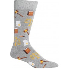 HotSox Mens Lawyer Socks, Sweatshirt Grey Heather, 1 Pair, Mens Shoe 6-12.5