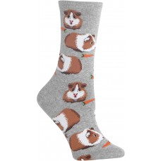 HotSox Womens Guinea Pigs Socks, Sweatshirt Grey Heather, 1 Pair, Womens Shoe 4-10