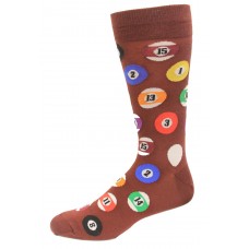 HOTSOX Mens Crew Socks Billiards 1 Pair, Burgandy, Mens 8-12 Shoe